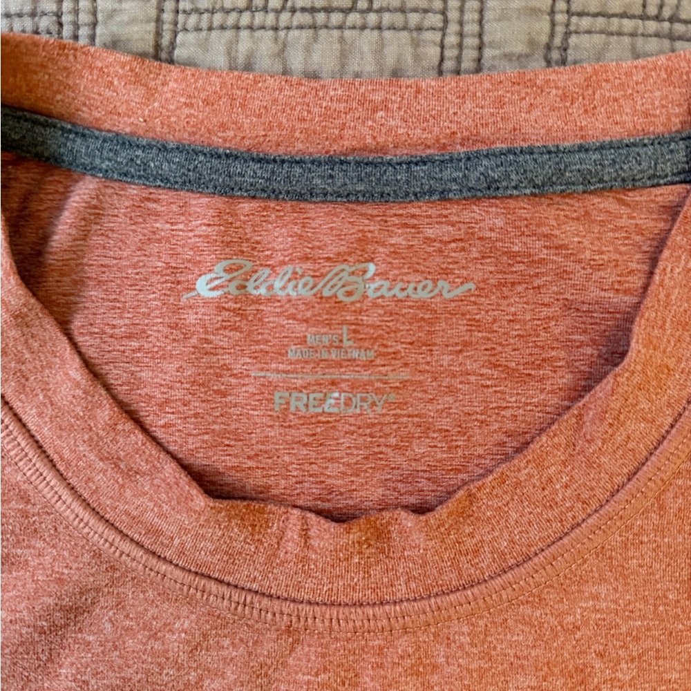 Eddie Bauer Men's Orange Freedry Tee